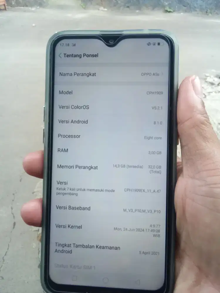 Jual cepat Hp Oppo A5s secon