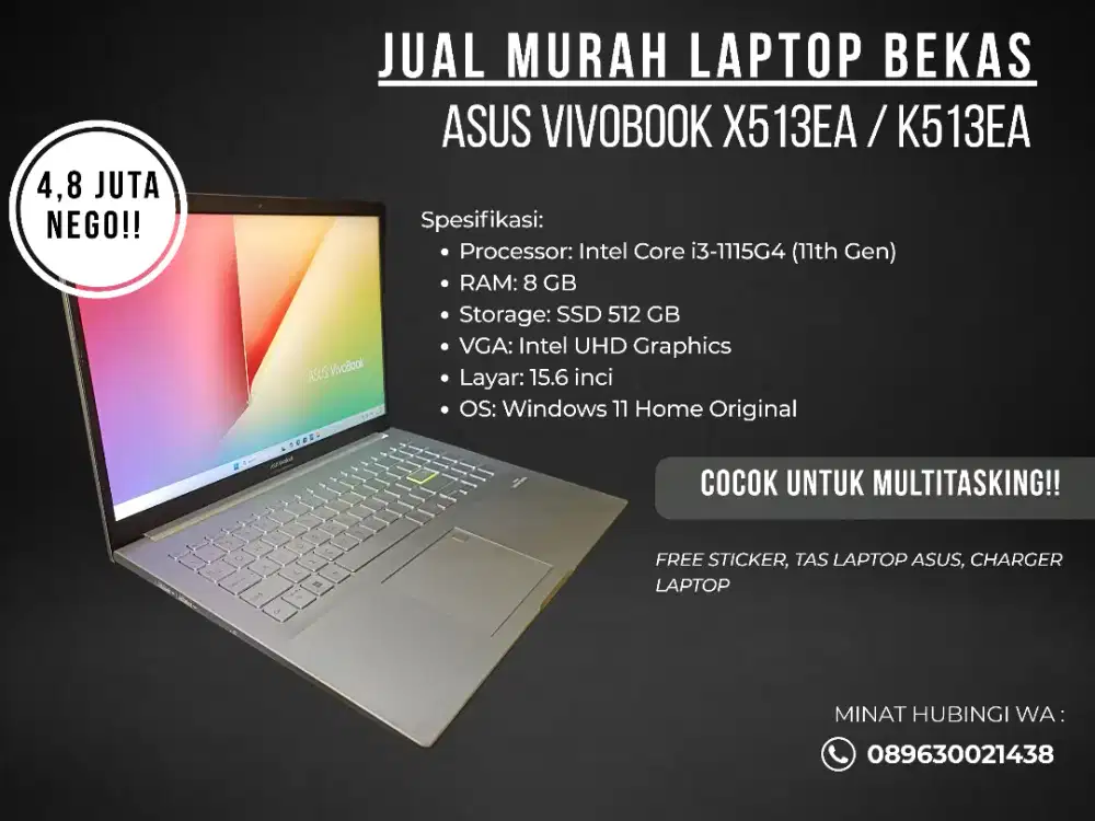 Laptop ASUS VivoBook Bekas