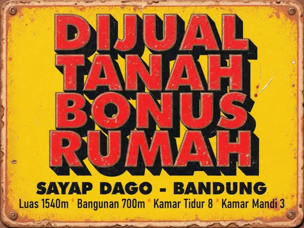 JUAL TANAH BONUS RUMAH LOKASI PRIME DI, SAYAP DAGO, DAGO, CISITU, DIPATIUKUR, CIHAMPELAS, TAMAN SARI, BANDUNG.