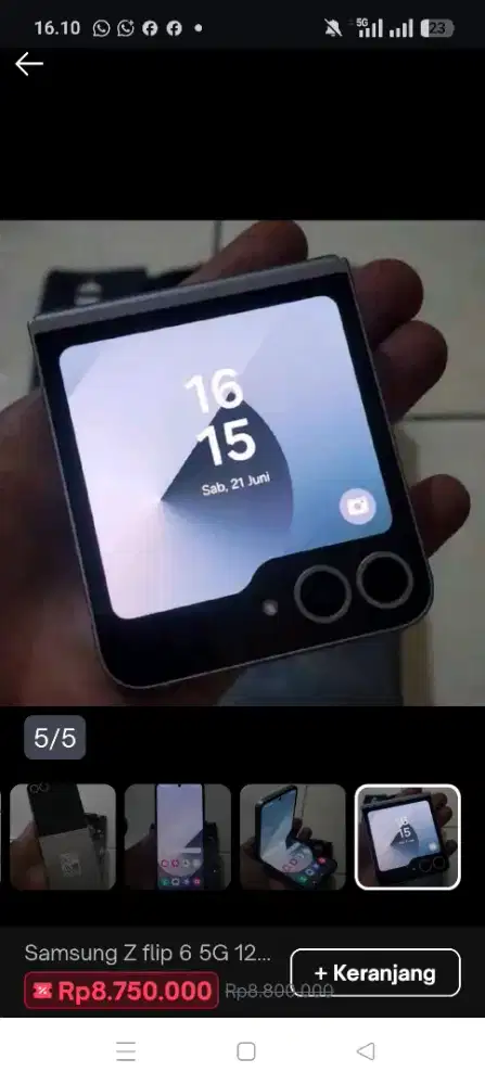 Murah hp Samsung Z Flip 6 5G 12/256 lkp, bs TT