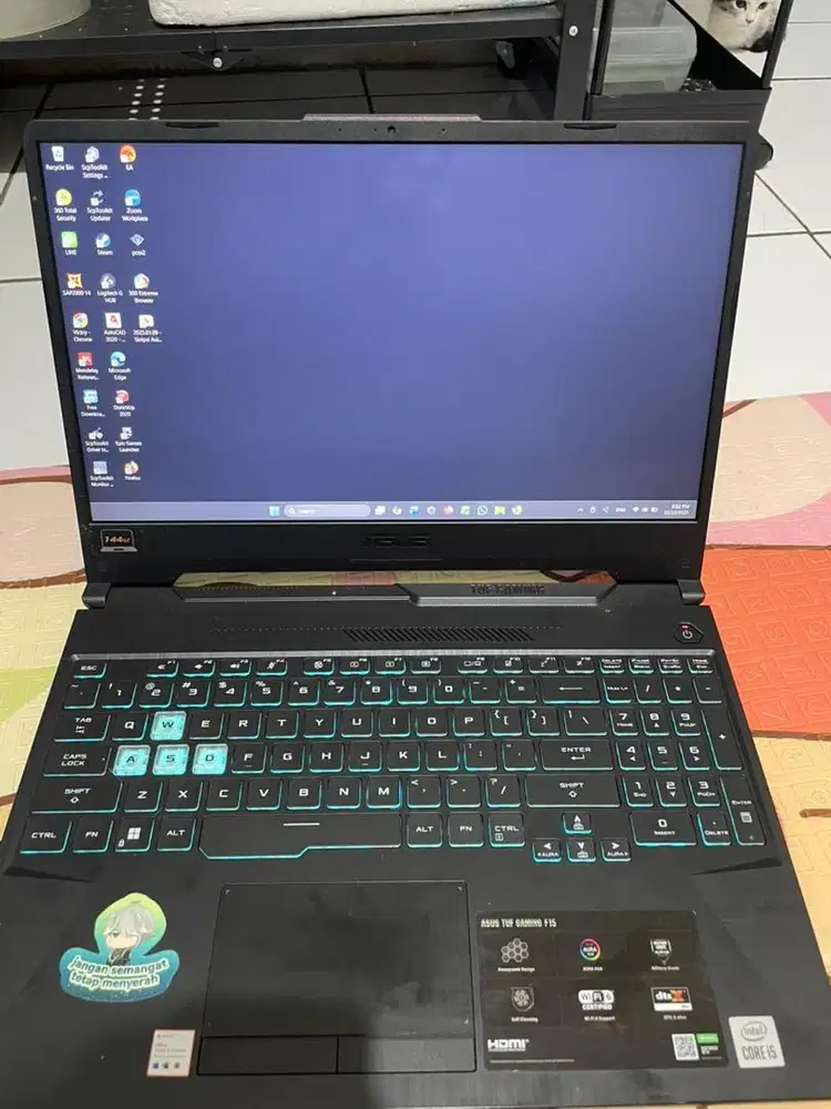 LAPTOP ASUS GAMING F15 FX506LHB JARANG DIPAKE NO MINUS