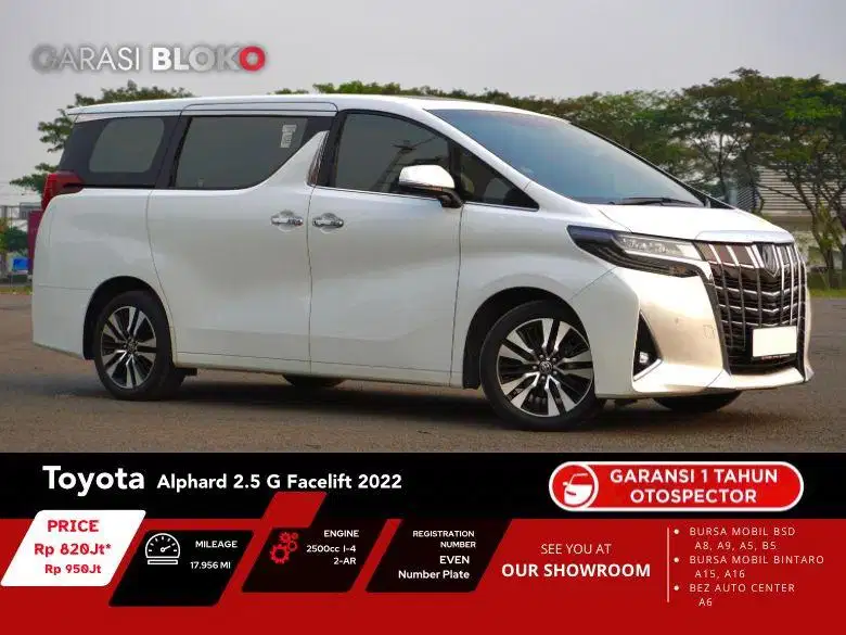 Toyota Alphard 2.5 G Facelift CBU ATPM 2022