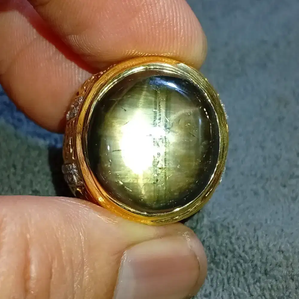 Sapphire Antik Motif KENDIT!! Black Sapphire Star Thailand 34.37 ct