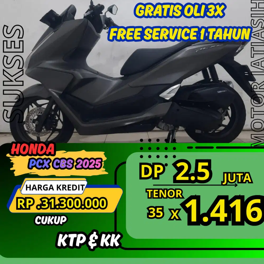 SERIES TERMURAH HONDA PCX 160 CBS 2025 DP 2.5 JUTA BISA CASH/KREDITl