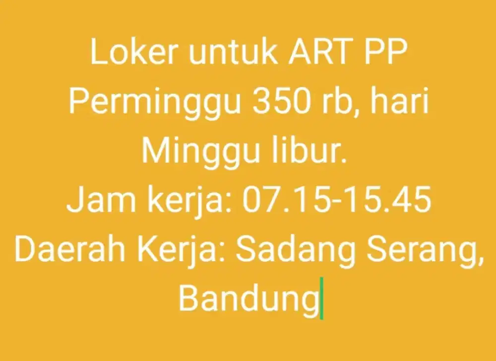 LOKER UNTUK ART PP