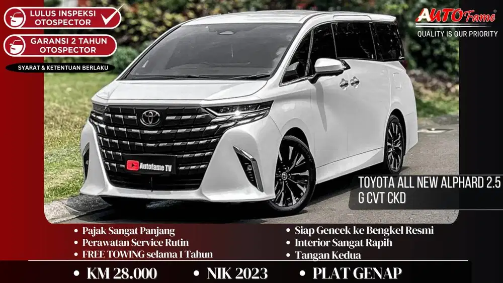 Toyota All New Alphard 2.5 G CVT CKD NIK 2023