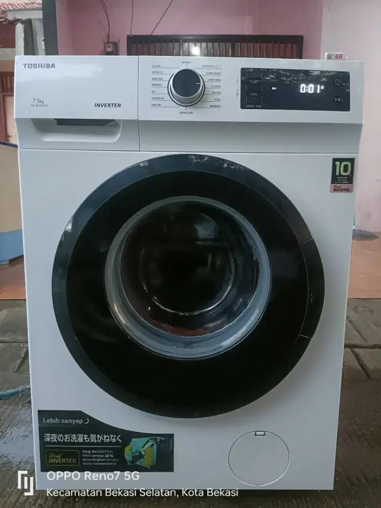 Mesin cuci toshiba 7.5kg mulus ori