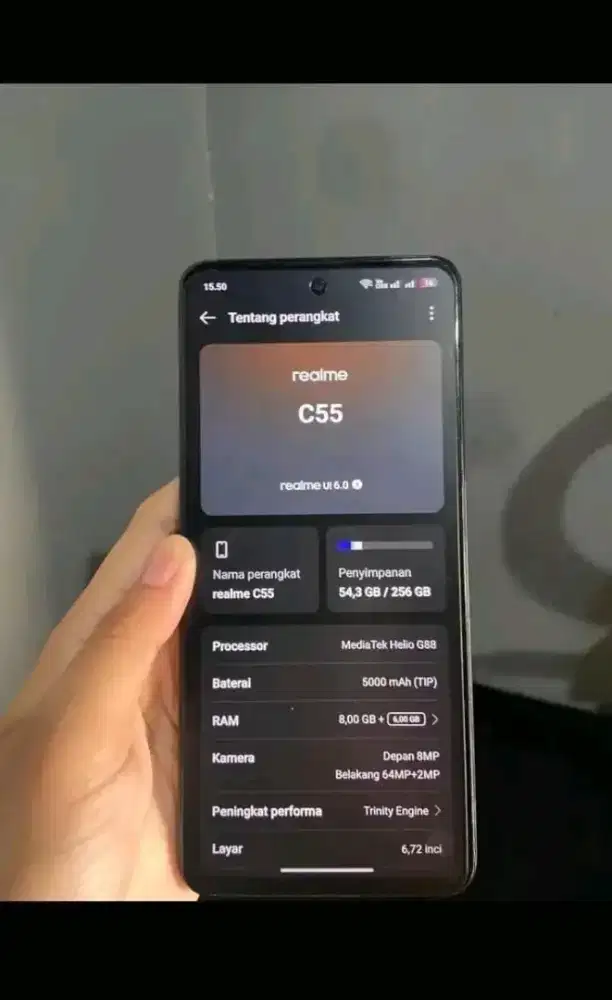 Relme c55 NFC ORI Ram 8+16/256