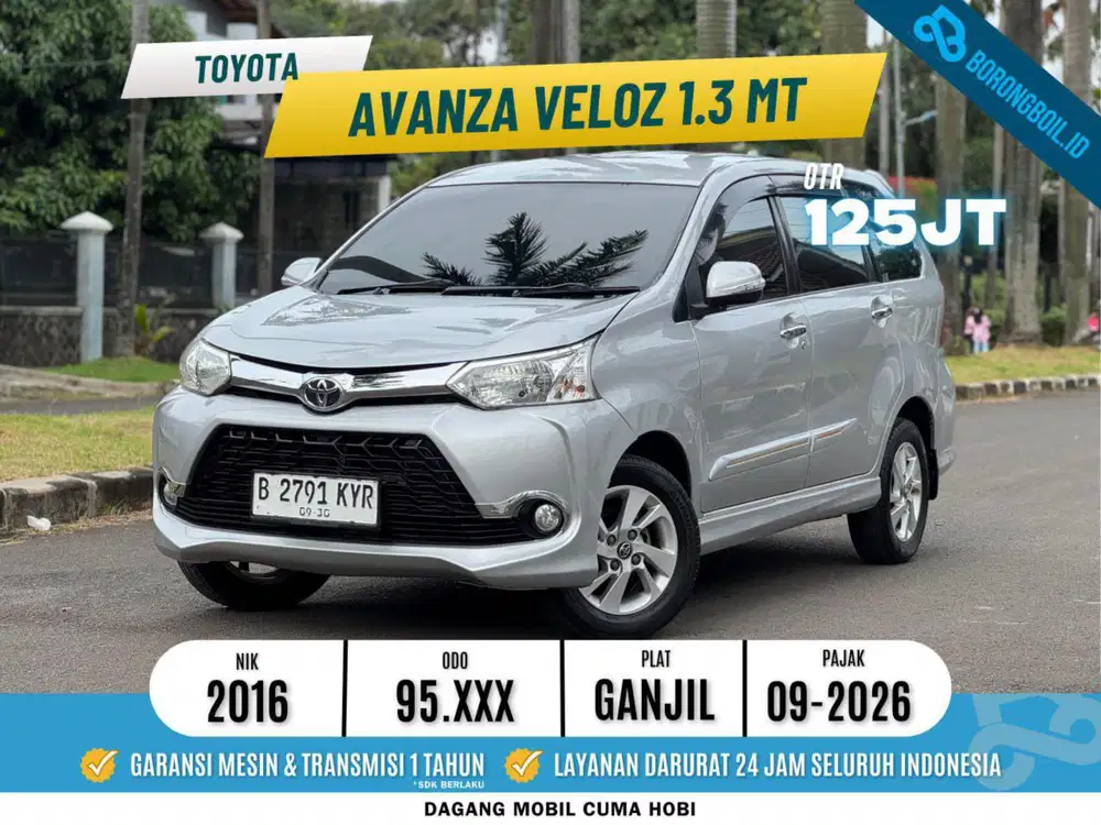 Siap Pakai! Toyota Avanza Veloz 1.3 MT 2016 Silver