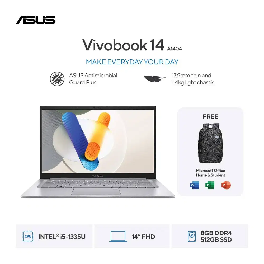 Cash / Kredit Laptop Asus Vivobook A1404VPA Intel Core 5 Garansi Resmi