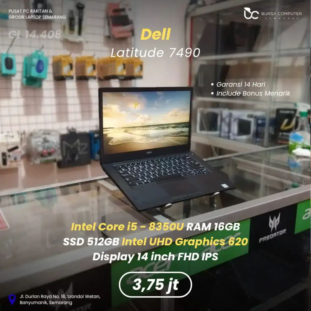 DELL Latitude 7490 | Core i5 8350U 16GB 512GB