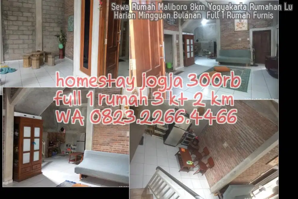 Sewa Rumah Maliboro 8km Yogyakarta Rumahan Lu Harian Mingguan Bulanan