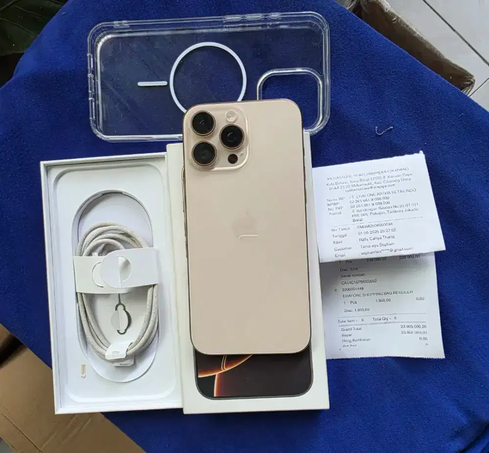 IPHONE 16PROMAX 256GB IBOX BEKAS PAKAI CEWE