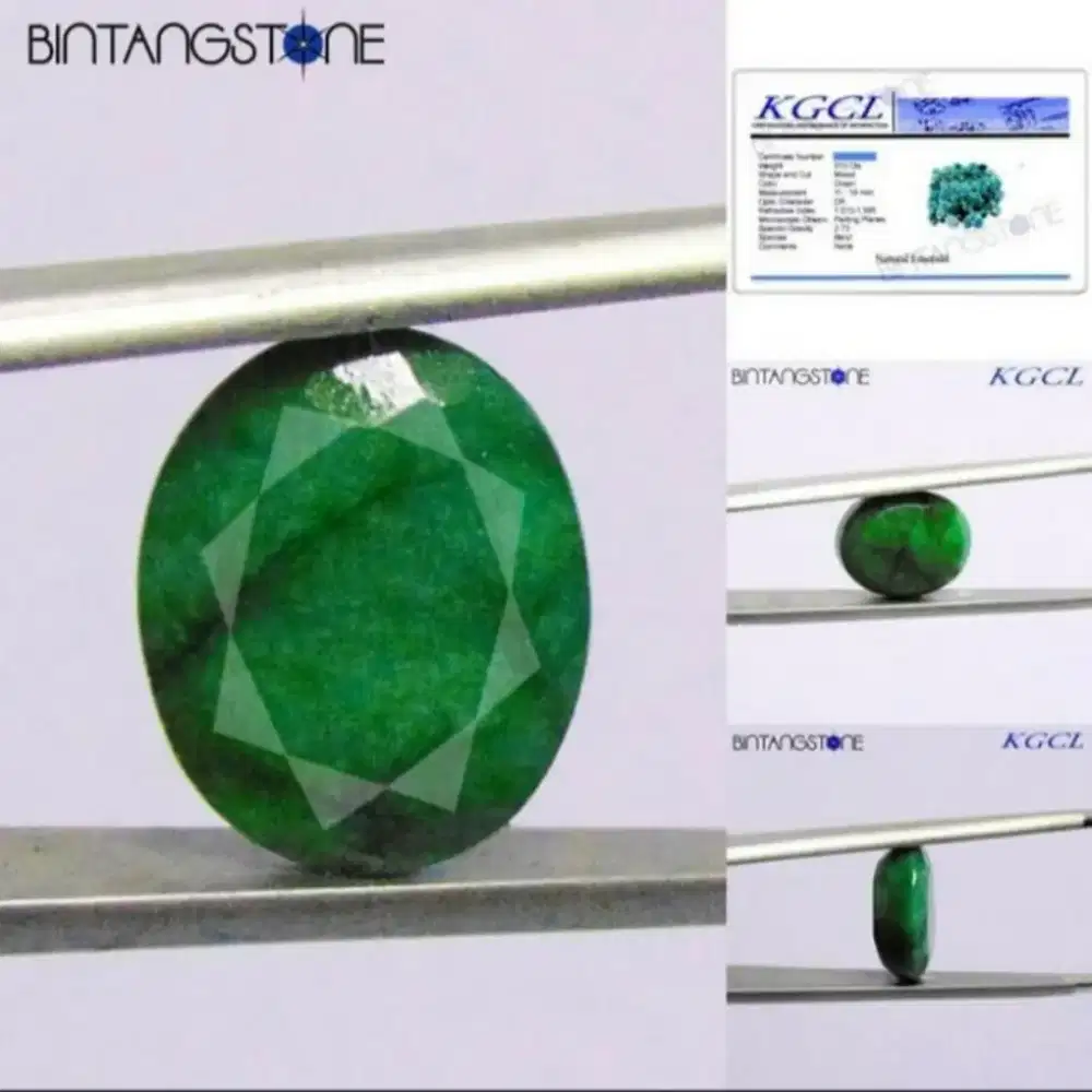 Cincin Batu Jamrud Zamrud Emerald Beryl Origin Brazil