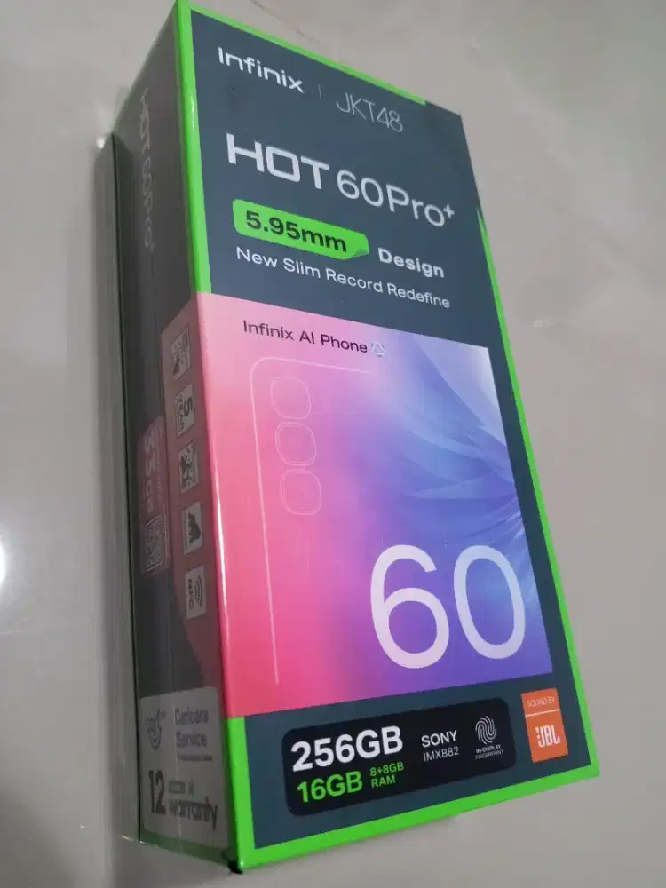 BARU INFINIX HOT 60 PRO PLUS BLACK 256GB AMOLED 1,5K 144Hz JBL SOUND