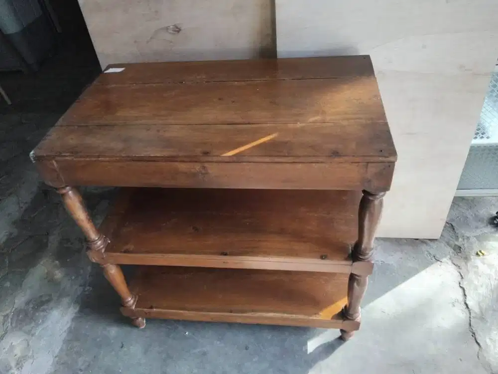 meja jati 3 tingkat murah
