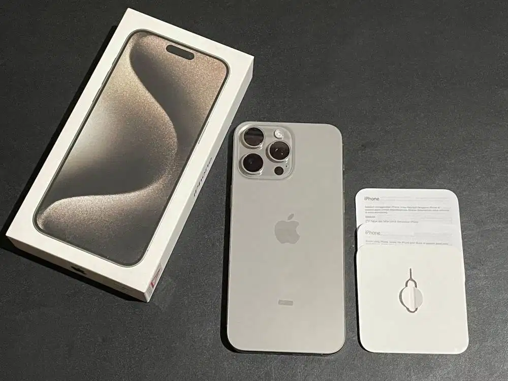 iPhone 15 Pro Max 256gb Natural Titanium Digimap Fullset Original