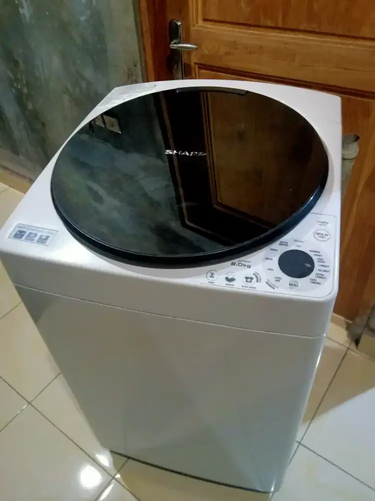 mesin cuci sharp top loading  mulus bagus