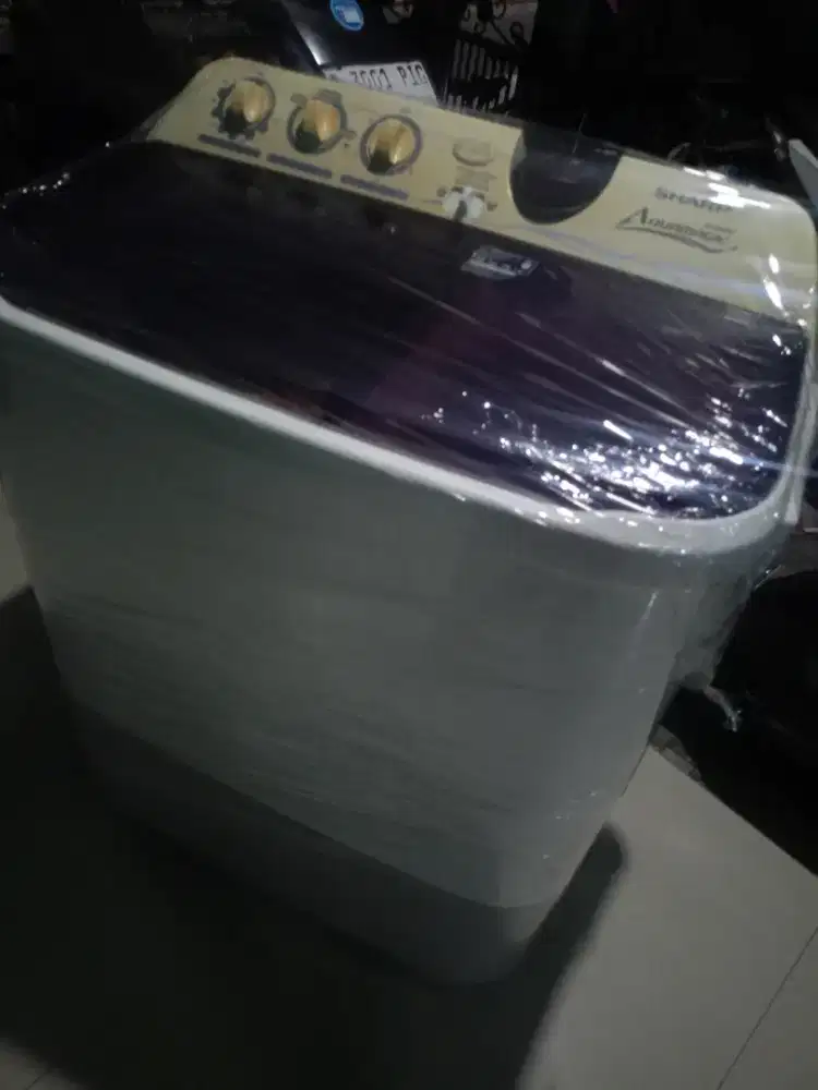 Mesin cuci merk Sharp 2 tabung mulusss kapasitas besar jumbo
