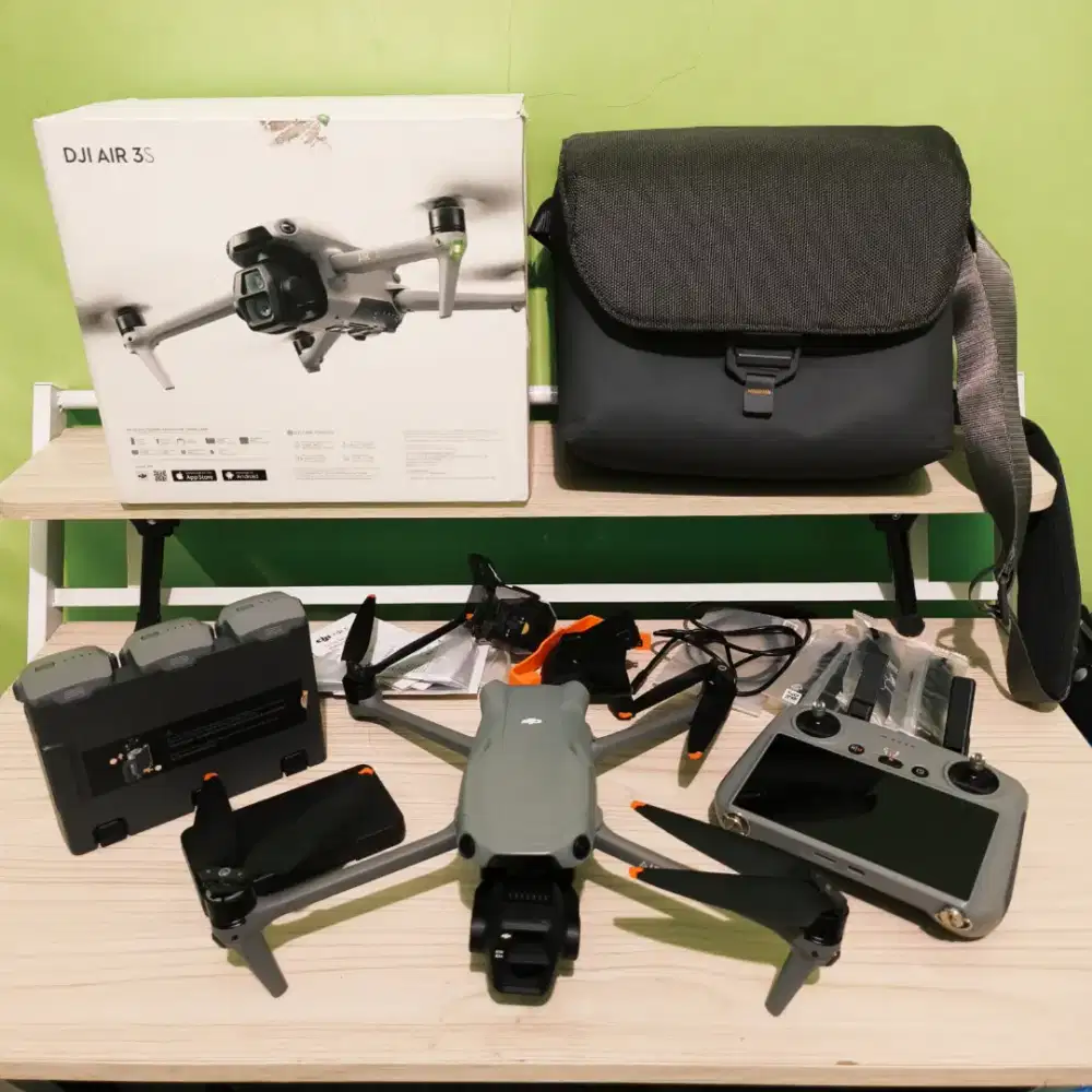 Dji air 3s combo rc 2 plus internet celluler dongle 4g drone fly more