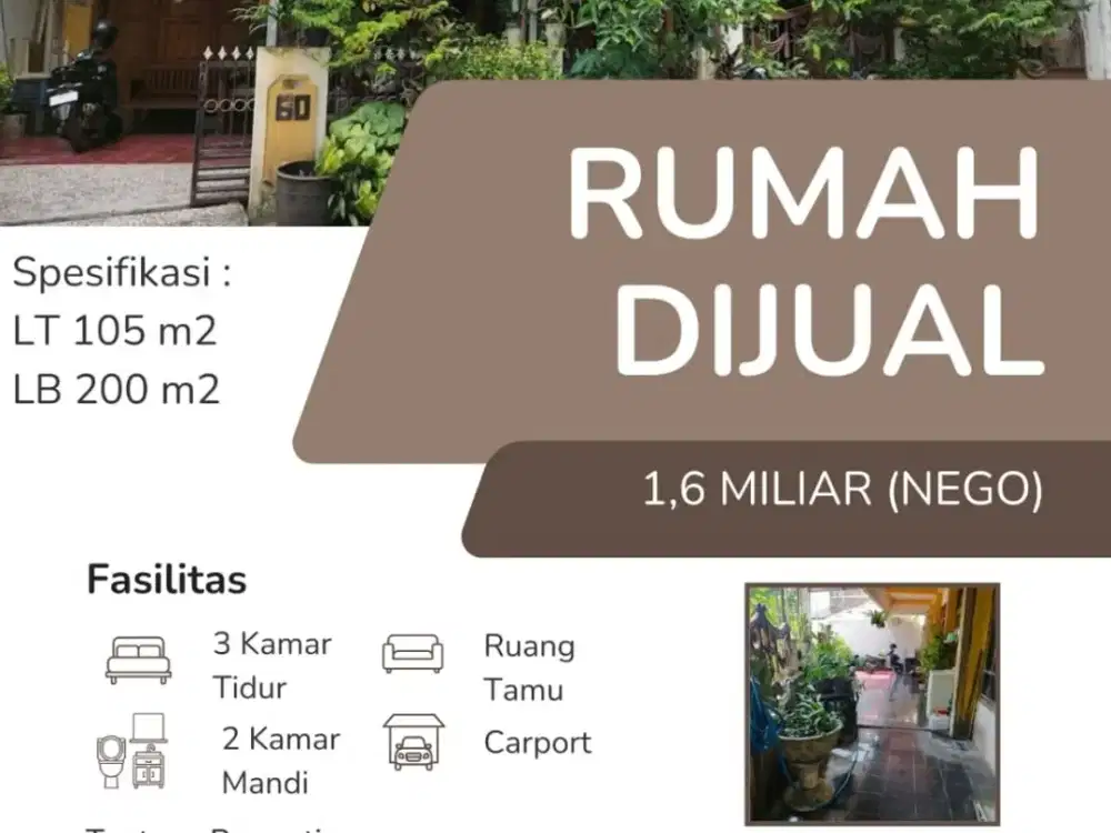 Dijual rumah di Semarang, dekat UNDIP Pleburan, bisa dijadikan Kost-an