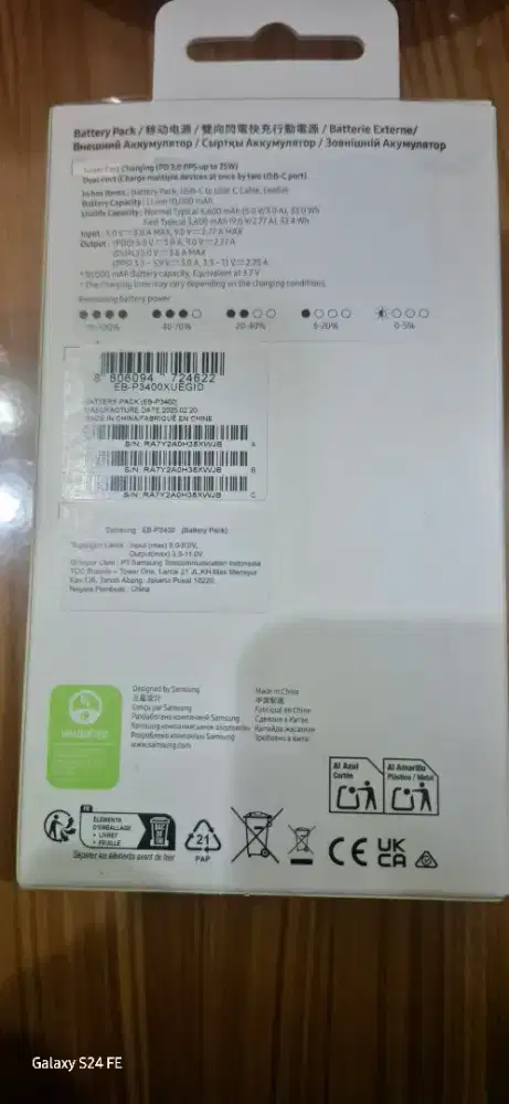 DIJUAL POWER BANK 10.000 MAH ORIGINAL SAMSUNG