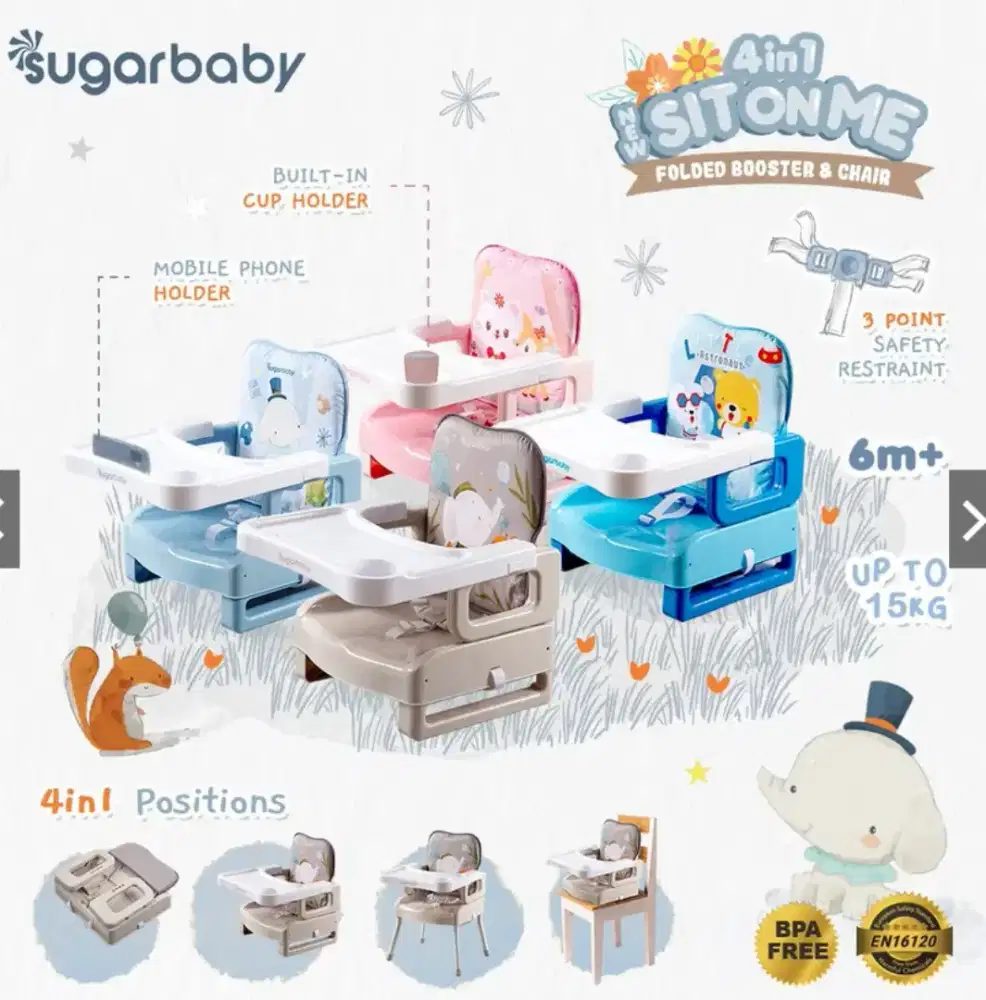 Sugarbaby Feeding Chair 4in1 - Kursi Makan Bayi