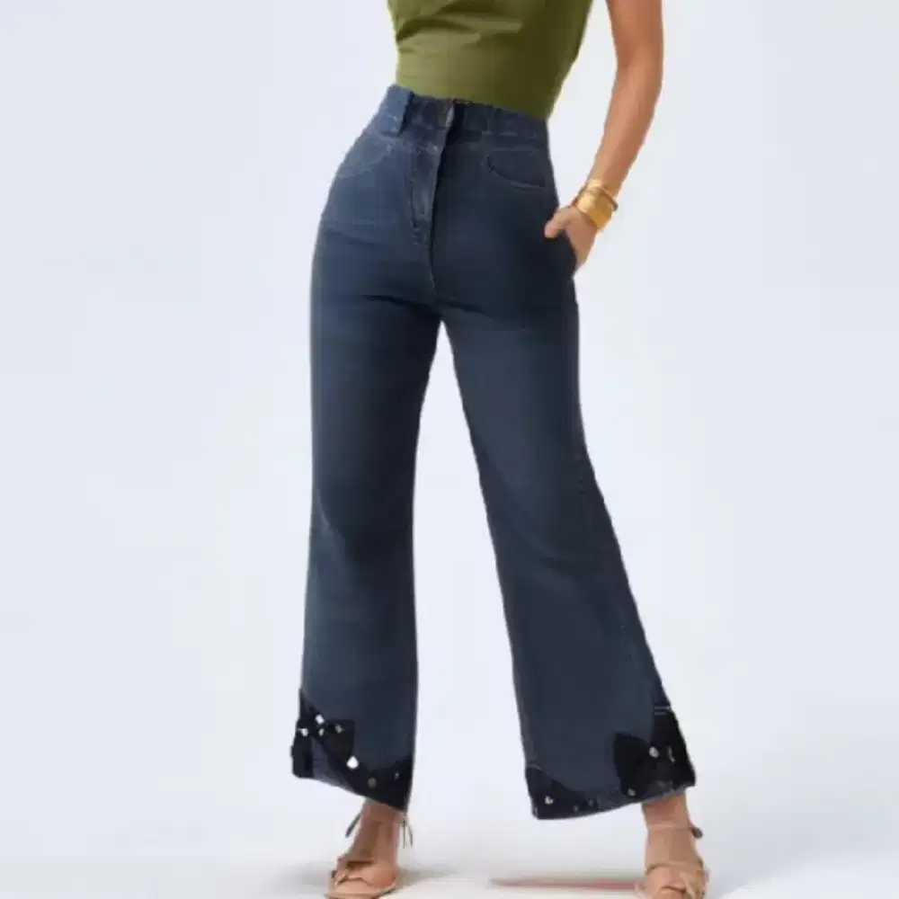 Cod celana jeans wanita gombrong