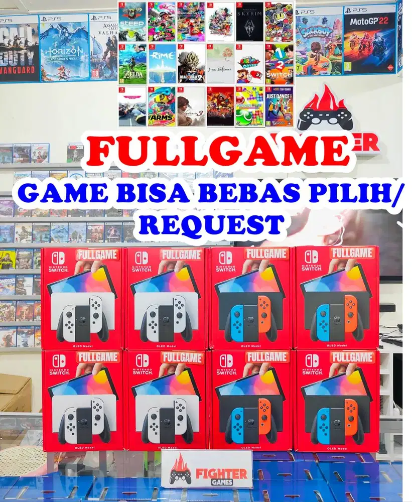 [NEW/BARU] Nintendo Switch +FULLGAME OLED V2 Lite Nitendo O LED