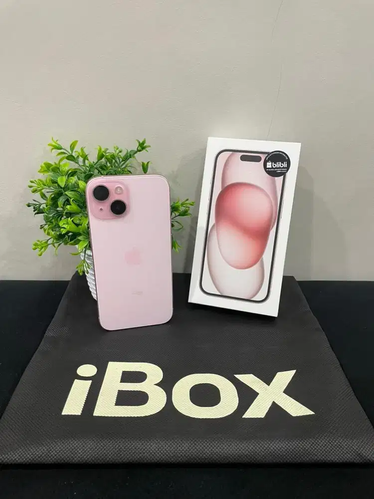 IPhone 15 128GB iBox Pink mulus Fullset Ori BH 100% Permanent