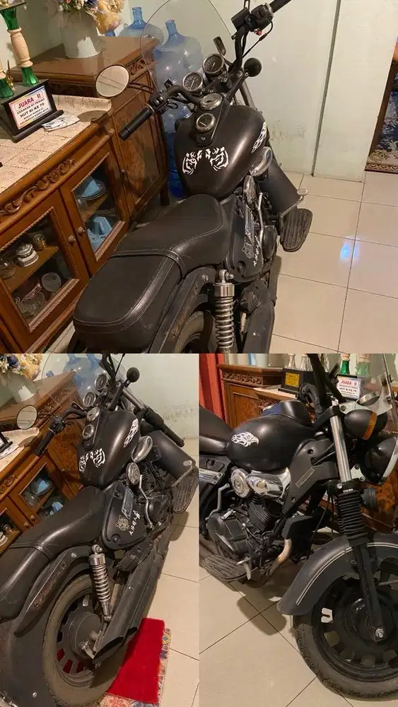 DIJUAL MOTOR CRUISER CUSTOM HITAM DOFF – GAGAH & SIAP JALAN
