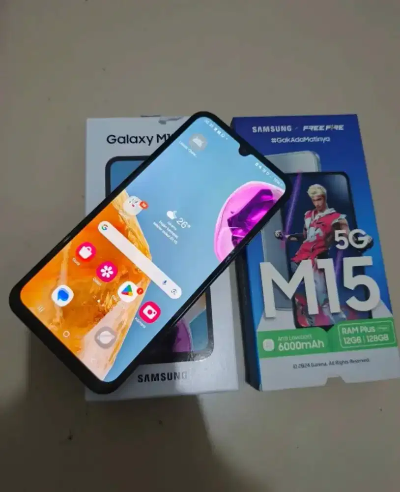 Samsung Galaxy M15 5G Ram 6+6GB/128GB Fullset resmi