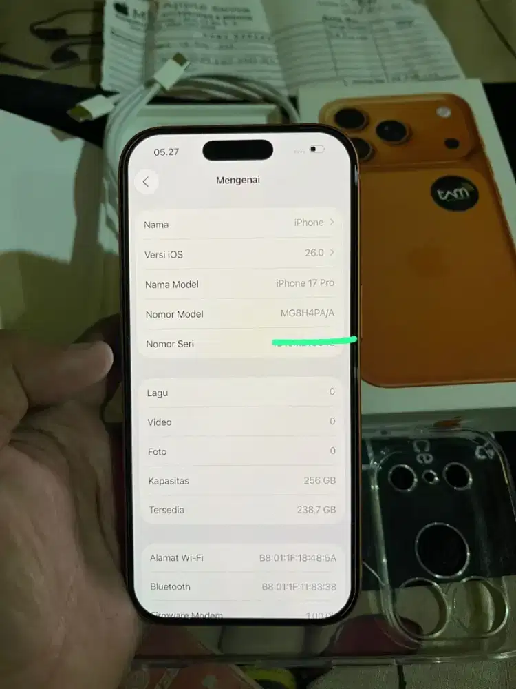 iPhone 17pro 256 open box baru 2 hari.