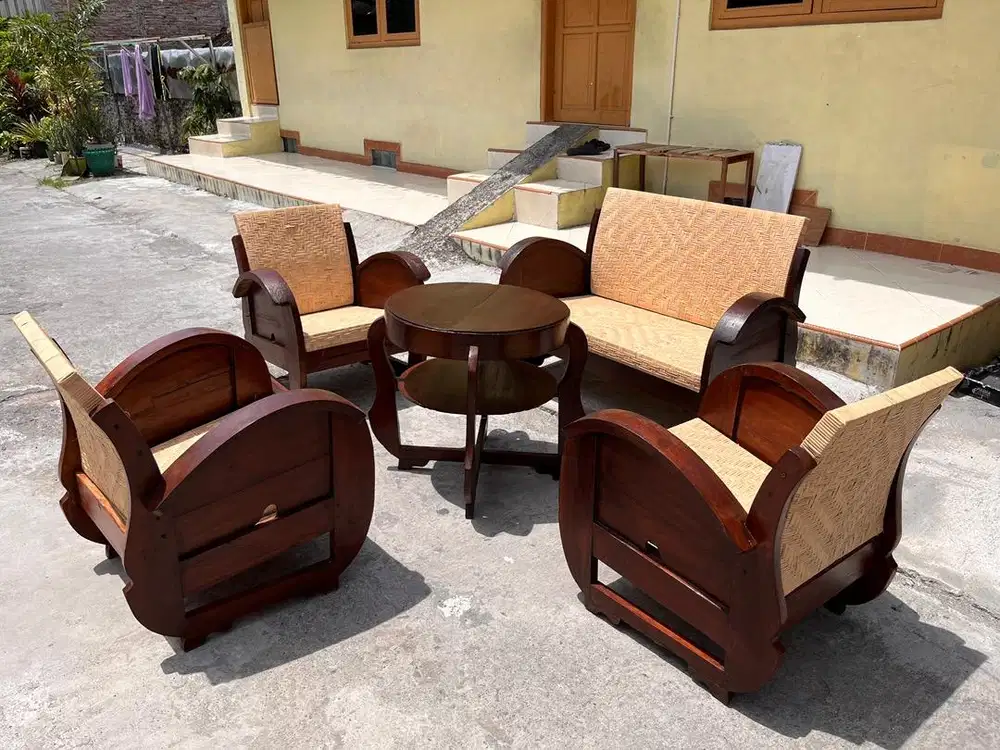 Kursi sedan babon angkrem full jati lawasan