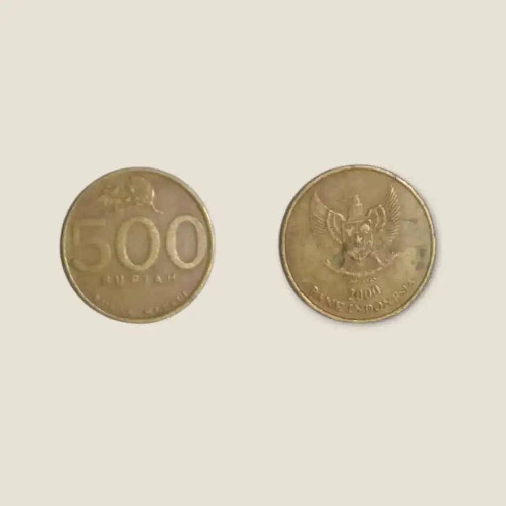 Uang koin 500 rupiah thn 2000