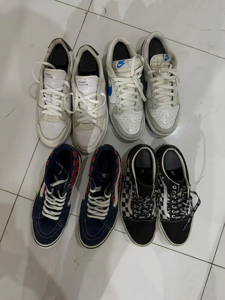 Nike, Vans, Tommy Hilfiger - 4 pasang