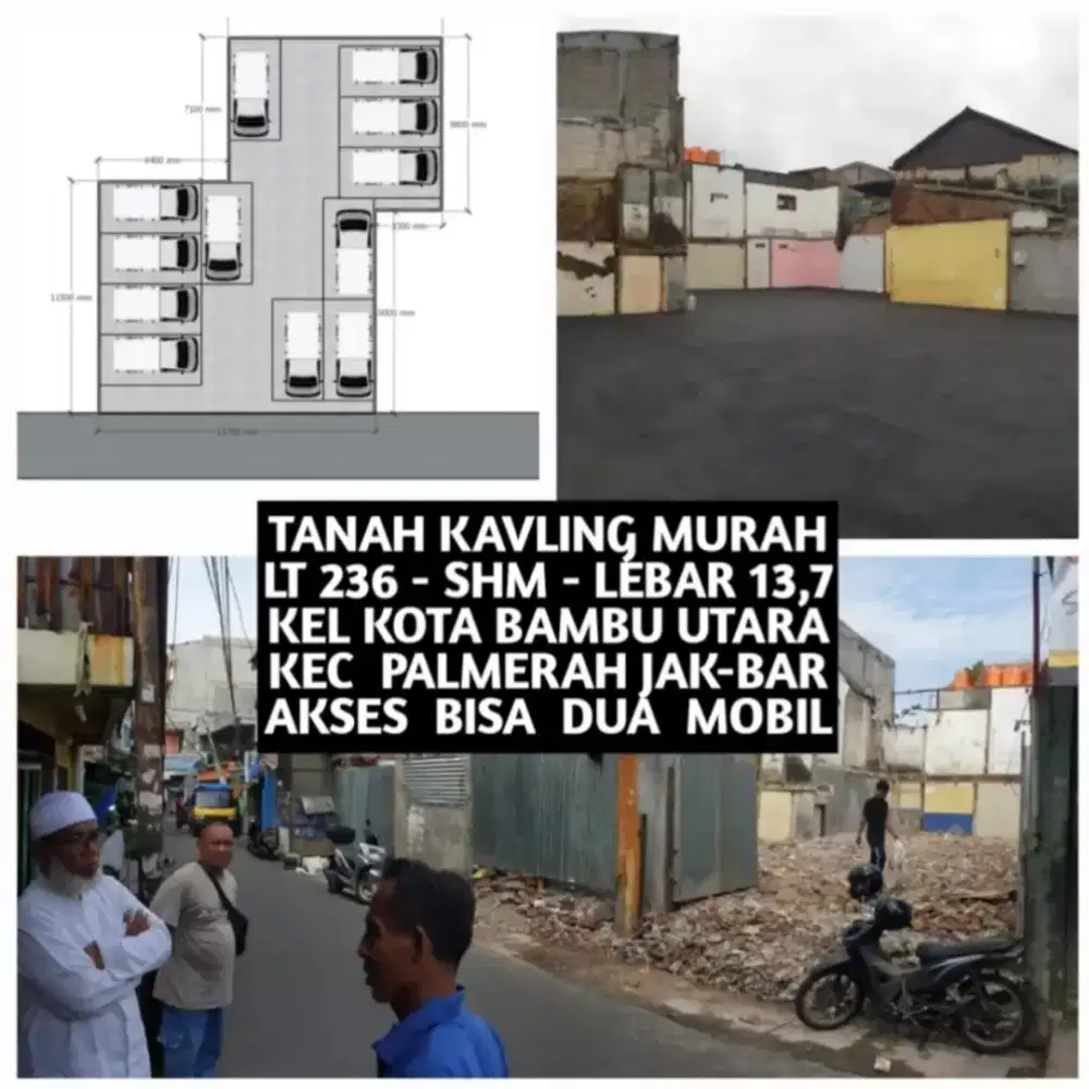 TANAH KAVLING UNTUK KOS KOST KOSAN KOSTAN KOTA BAMBU UTARA PALMERAH