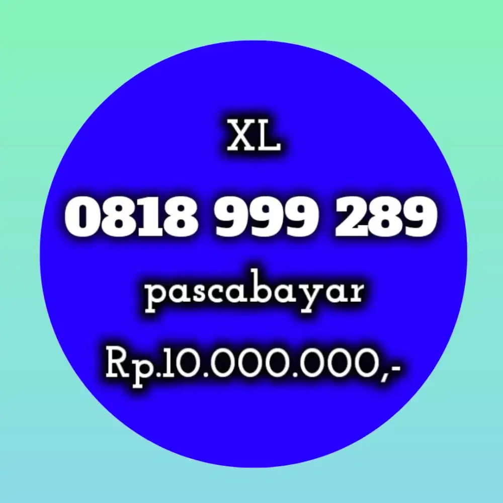 NOMOR CANTIK XL 999 289
