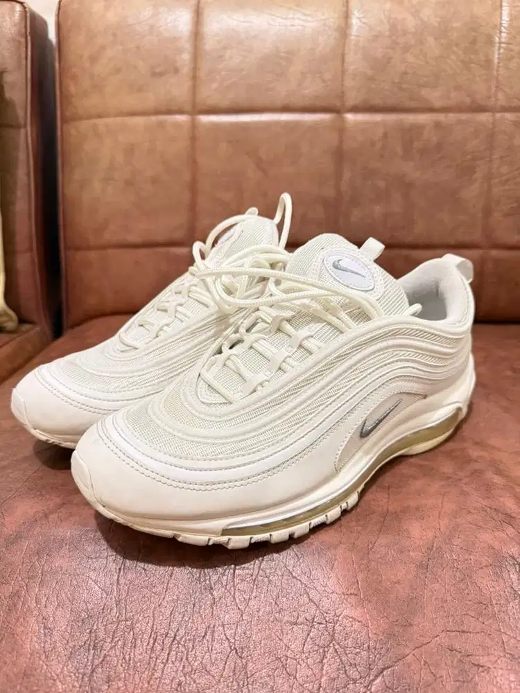 NIKE AIR MAX 97 TRIPLE WHITE SIZE 43 ORIGINAL REP BOX