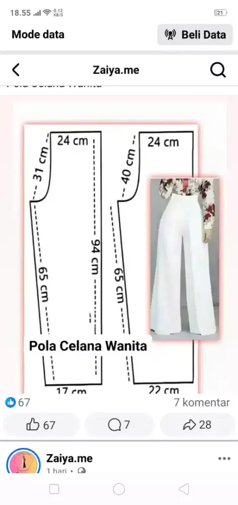 Menerima CMT baju atau celana