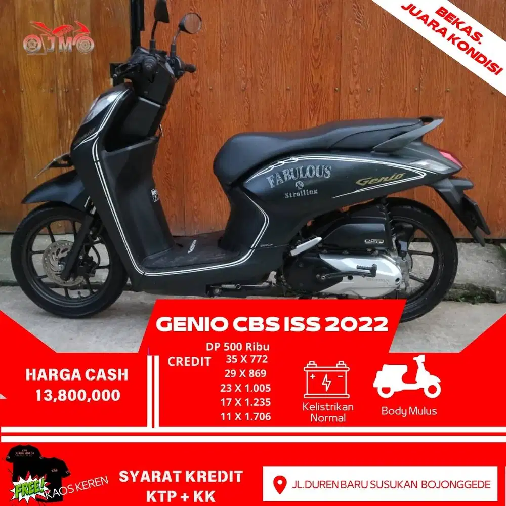 HONDA GENIO CBS ISS TYPE TERTINGGI TAHUN 2022 DP 500 RB CCILAN RINGAN