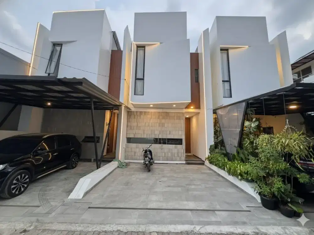 rumah 2 lantai siap huni lokasi strategis dekat jalan raya curug pondok kelapa