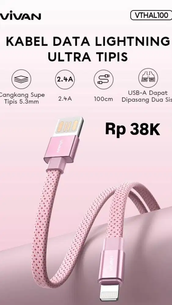 KABEL CHARGER VIVAN VTHAL100