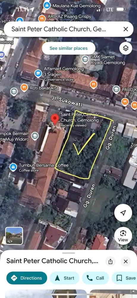 TANAH STRATEGIS PINGGIR JALAN RAYA SUKOWATI GEMOLONG SRAGEN