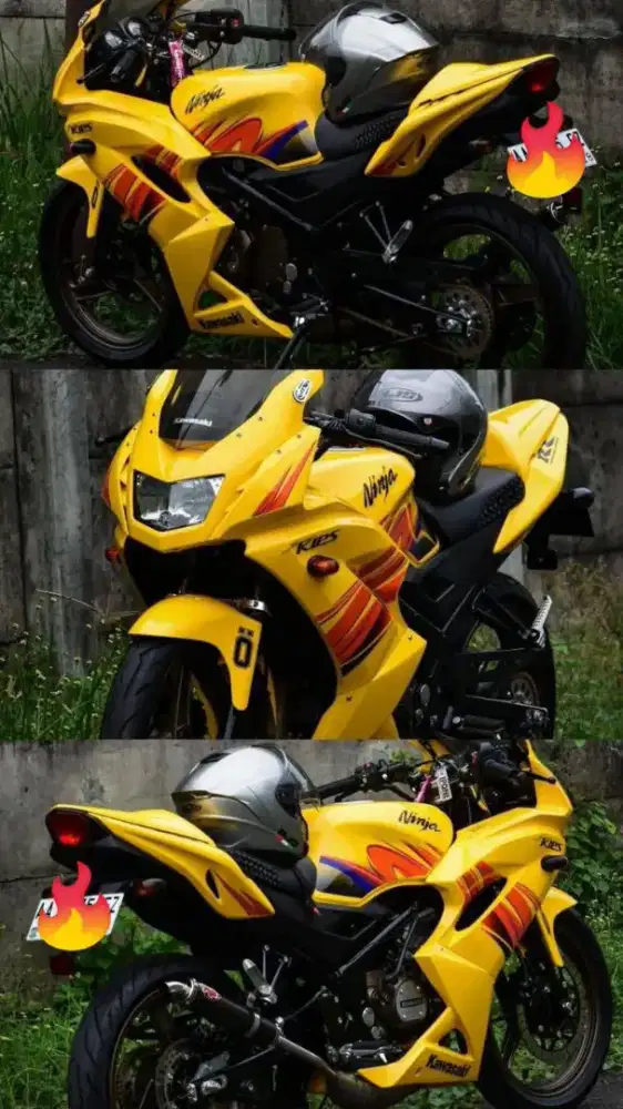 Ninja RR 2013 asli kuning full restorasi