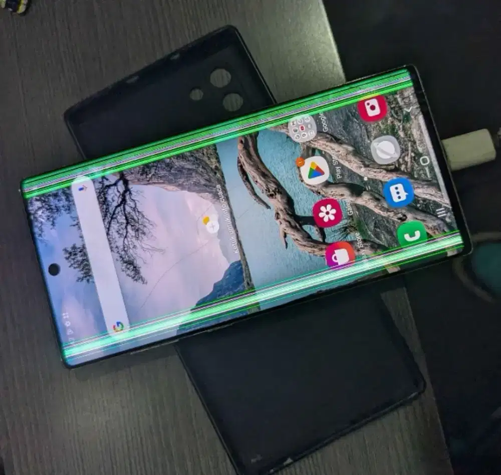 Samsung note 10 ori cuma garis dan retak 256 gb dua sim