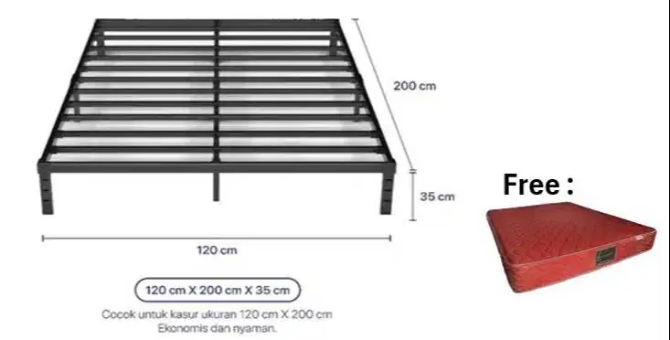 HOMEDOKI BASICBED DIPAN 120X200X35 CM