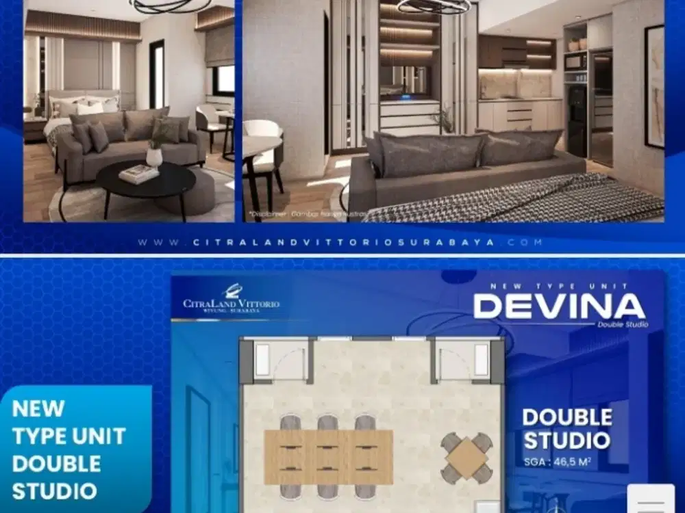 Apartemen Baru Vittorio Citraland Sby Type Double Studio