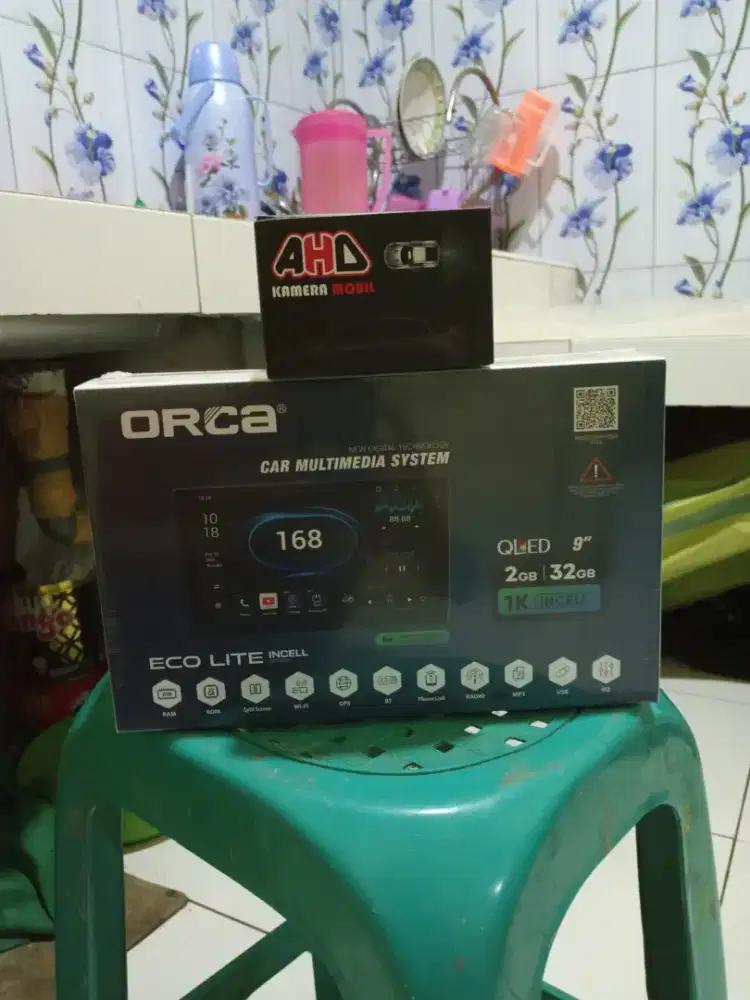 head unit Orca qiled super bening plus camera mundur Rp 950