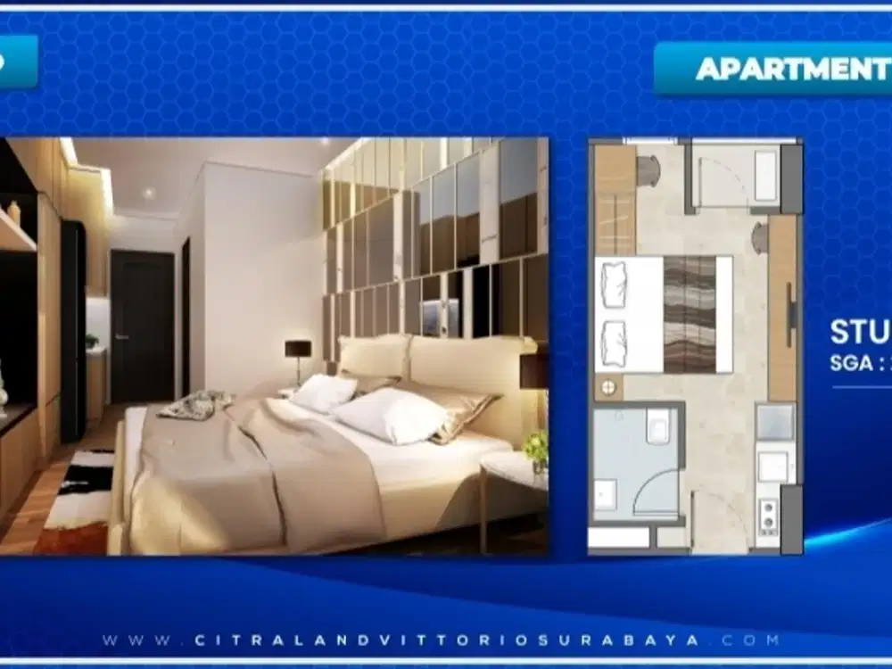 Apartemen Baru Vittorio Citraland Surabaya Type Studio
